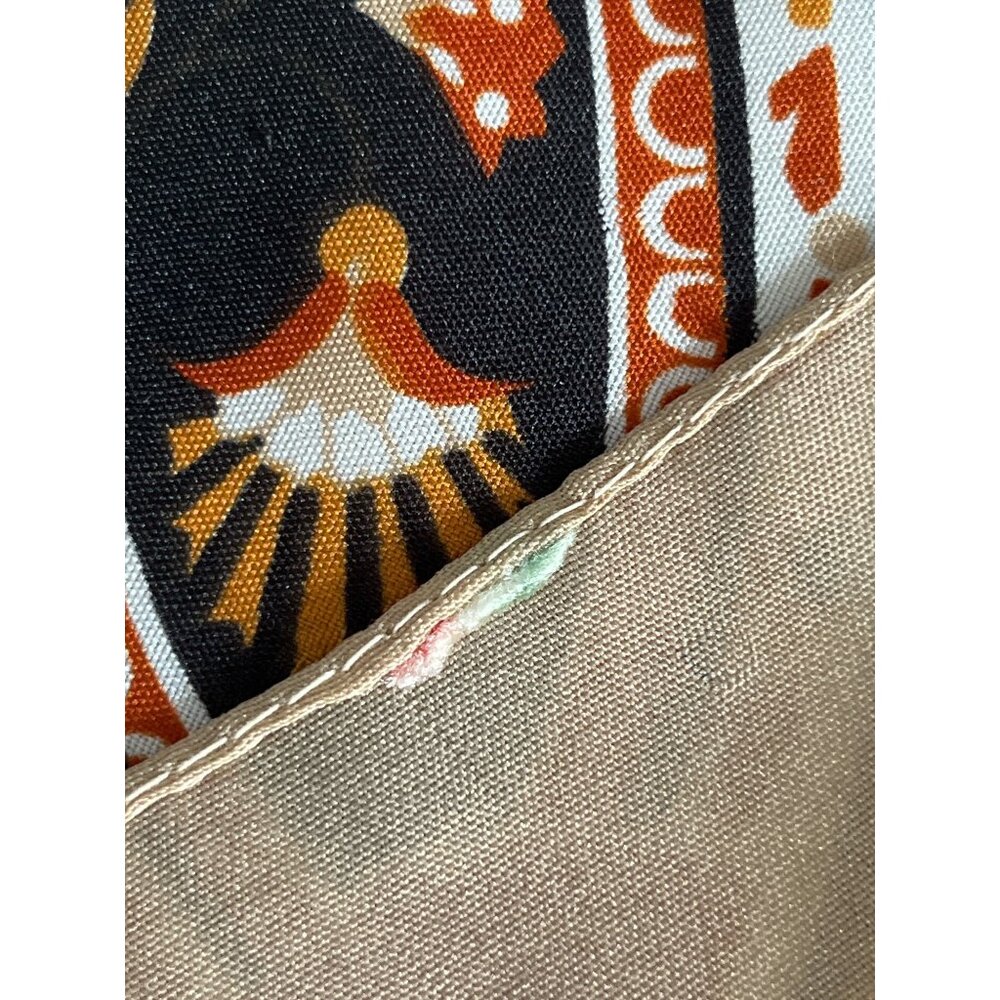 Vintage Karina Paisley Scarf – Tan, Brown & Black Rectangular Neck Scarf - Picture 7 of 8